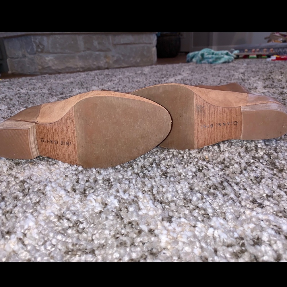 Gianni Bini Tan Suede and Leather Boots - Picture 3 of 7